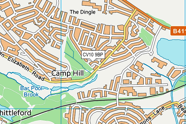 CV10 9BP map - OS VectorMap District (Ordnance Survey)