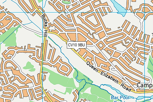 CV10 9BU map - OS VectorMap District (Ordnance Survey)