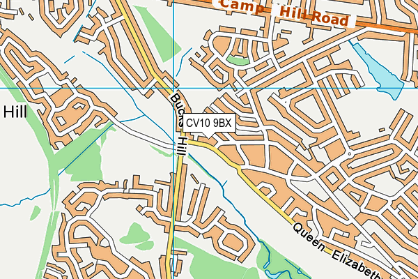 CV10 9BX map - OS VectorMap District (Ordnance Survey)