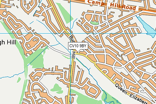 CV10 9BY map - OS VectorMap District (Ordnance Survey)