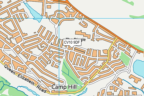 CV10 9DF map - OS VectorMap District (Ordnance Survey)