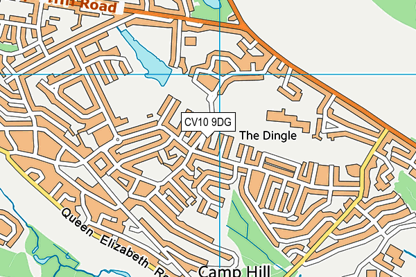 CV10 9DG map - OS VectorMap District (Ordnance Survey)