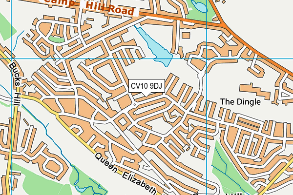 Stubbs Recreation Ground map (CV10 9DJ) - OS VectorMap District (Ordnance Survey)