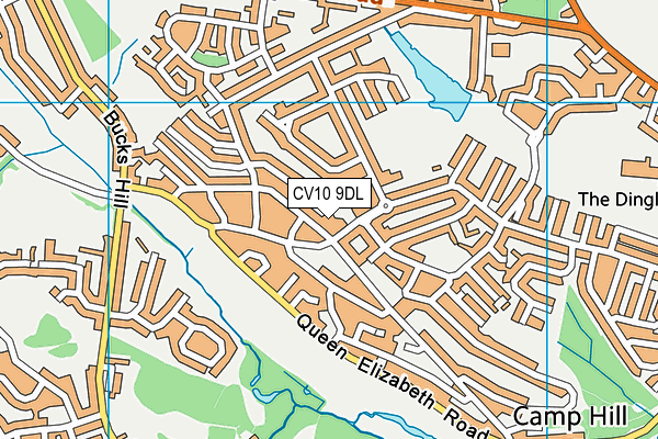 CV10 9DL map - OS VectorMap District (Ordnance Survey)