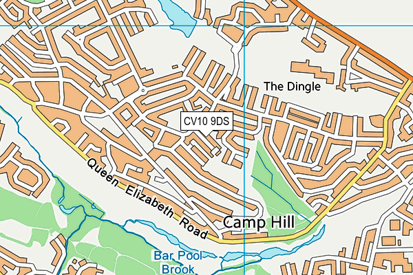 CV10 9DS map - OS VectorMap District (Ordnance Survey)