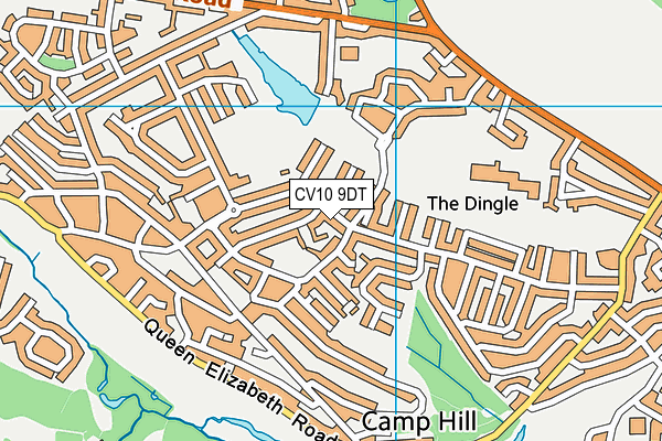 CV10 9DT map - OS VectorMap District (Ordnance Survey)