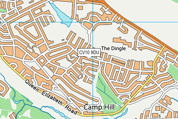 CV10 9DU map - OS VectorMap District (Ordnance Survey)