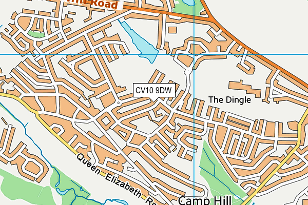 CV10 9DW map - OS VectorMap District (Ordnance Survey)