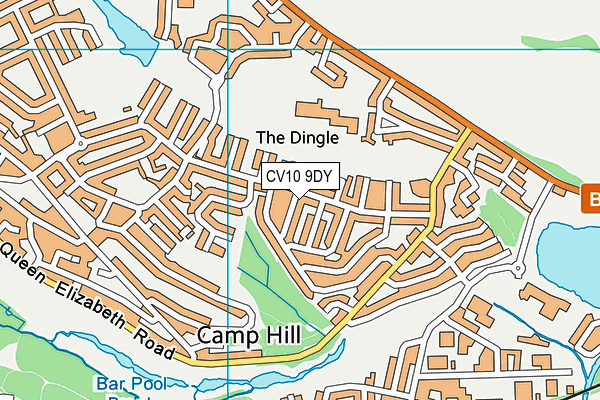 CV10 9DY map - OS VectorMap District (Ordnance Survey)