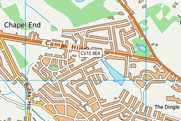 CV10 9EA map - OS VectorMap District (Ordnance Survey)