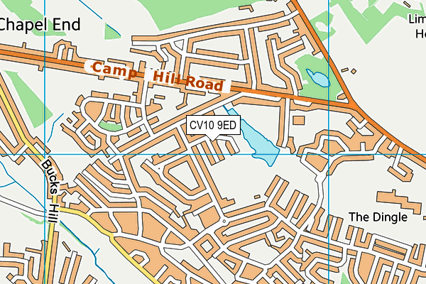 CV10 9ED map - OS VectorMap District (Ordnance Survey)