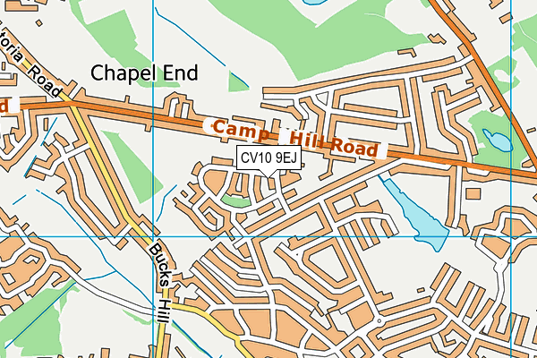 CV10 9EJ map - OS VectorMap District (Ordnance Survey)