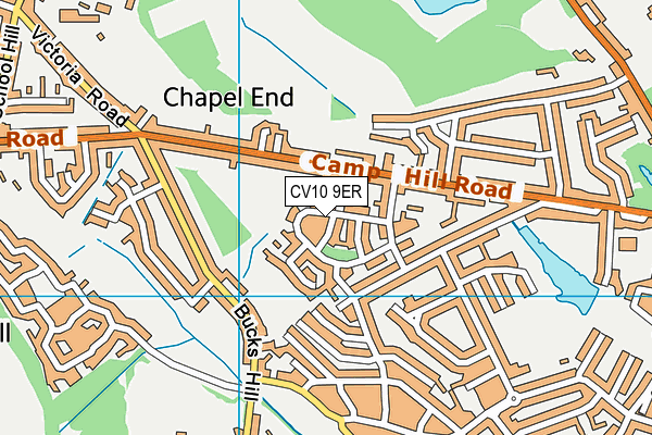 CV10 9ER map - OS VectorMap District (Ordnance Survey)