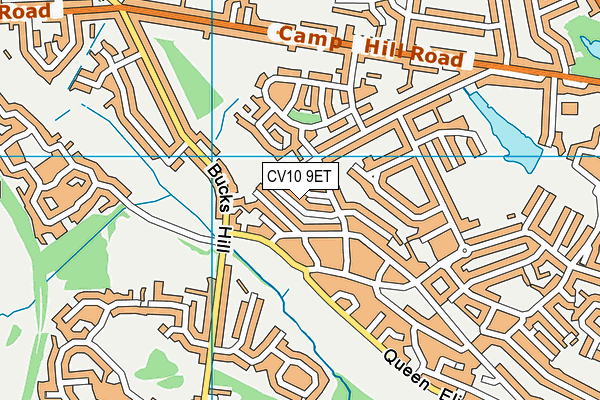 CV10 9ET map - OS VectorMap District (Ordnance Survey)