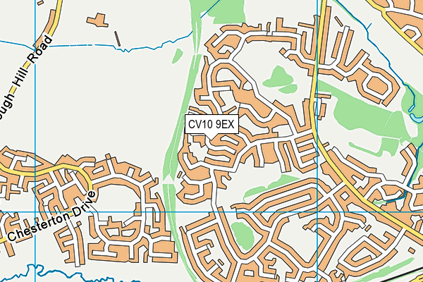 CV10 9EX map - OS VectorMap District (Ordnance Survey)