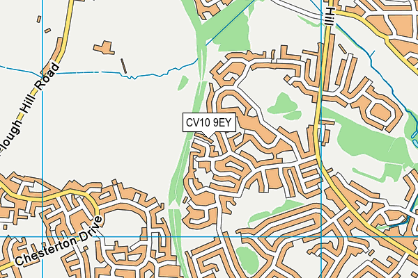 CV10 9EY map - OS VectorMap District (Ordnance Survey)