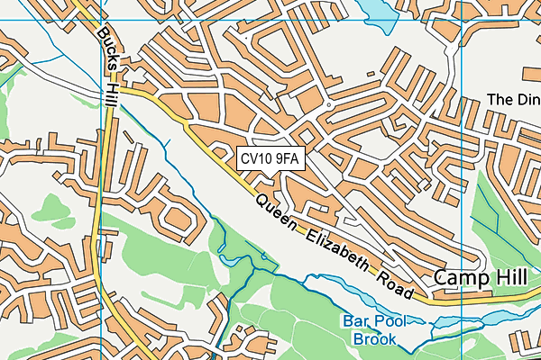 CV10 9FA map - OS VectorMap District (Ordnance Survey)