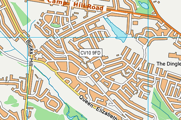 CV10 9FD map - OS VectorMap District (Ordnance Survey)
