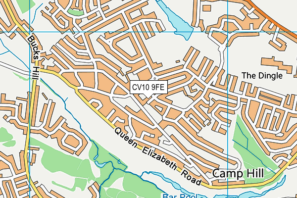 CV10 9FE map - OS VectorMap District (Ordnance Survey)