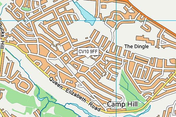 CV10 9FF map - OS VectorMap District (Ordnance Survey)