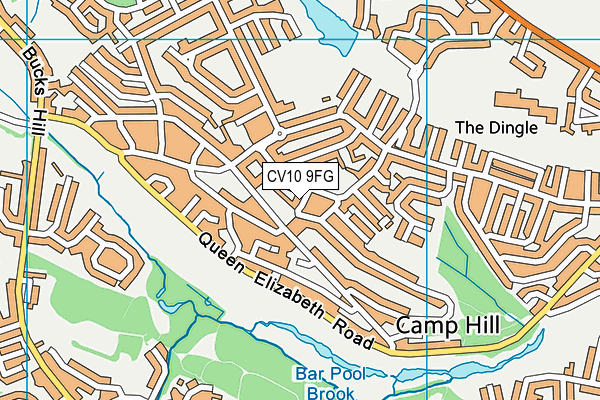 CV10 9FG map - OS VectorMap District (Ordnance Survey)