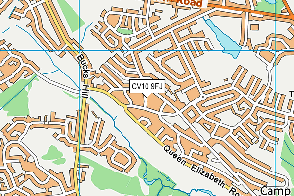 CV10 9FJ map - OS VectorMap District (Ordnance Survey)