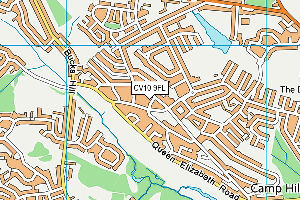 CV10 9FL map - OS VectorMap District (Ordnance Survey)
