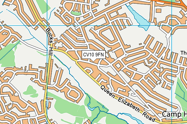 CV10 9FN map - OS VectorMap District (Ordnance Survey)