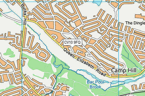 CV10 9FQ map - OS VectorMap District (Ordnance Survey)