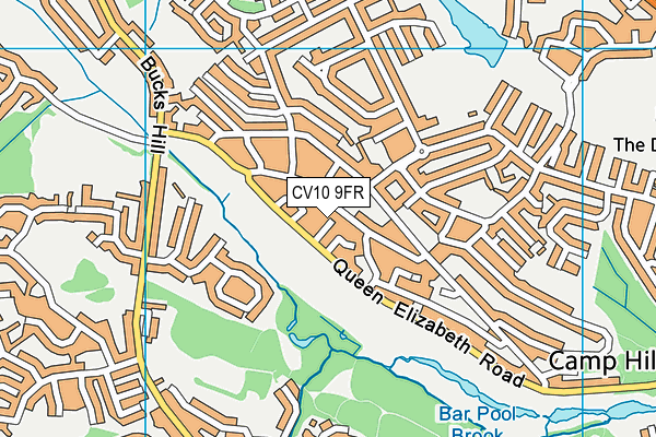 CV10 9FR map - OS VectorMap District (Ordnance Survey)