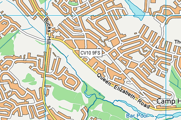 CV10 9FS map - OS VectorMap District (Ordnance Survey)