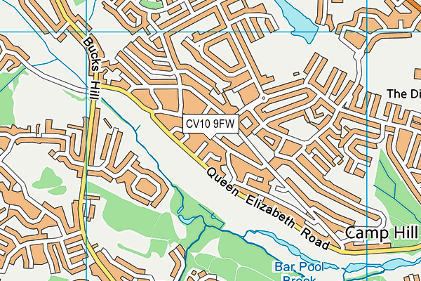 CV10 9FW map - OS VectorMap District (Ordnance Survey)