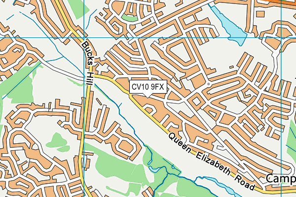 CV10 9FX map - OS VectorMap District (Ordnance Survey)