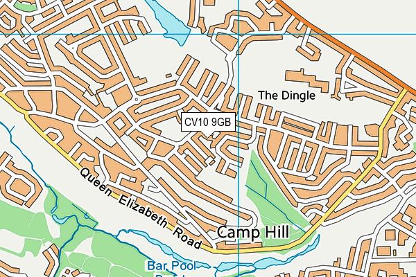 CV10 9GB map - OS VectorMap District (Ordnance Survey)