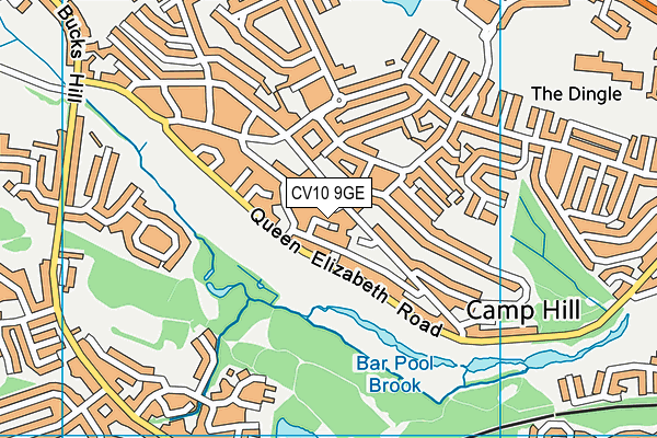 CV10 9GE map - OS VectorMap District (Ordnance Survey)