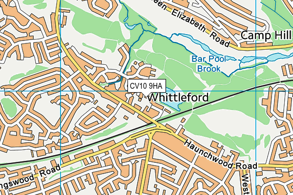 CV10 9HA map - OS VectorMap District (Ordnance Survey)