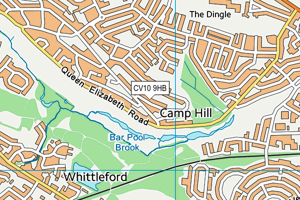 CV10 9HB map - OS VectorMap District (Ordnance Survey)