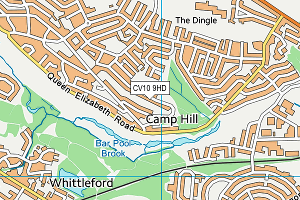 CV10 9HD map - OS VectorMap District (Ordnance Survey)