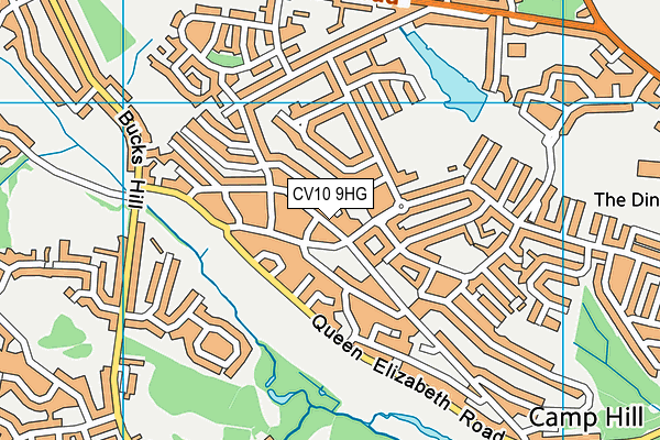 CV10 9HG map - OS VectorMap District (Ordnance Survey)