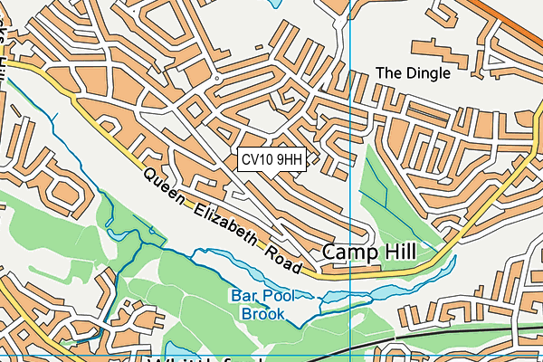 CV10 9HH map - OS VectorMap District (Ordnance Survey)