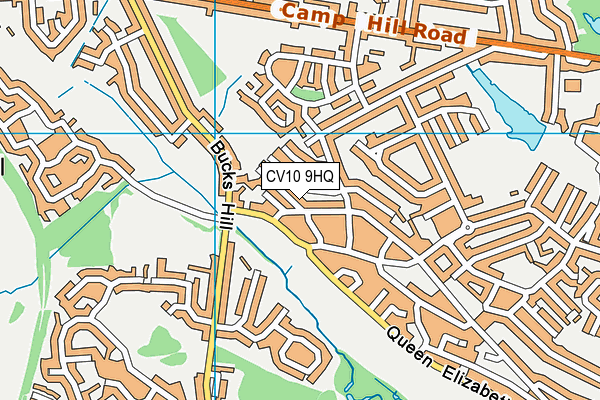 CV10 9HQ map - OS VectorMap District (Ordnance Survey)