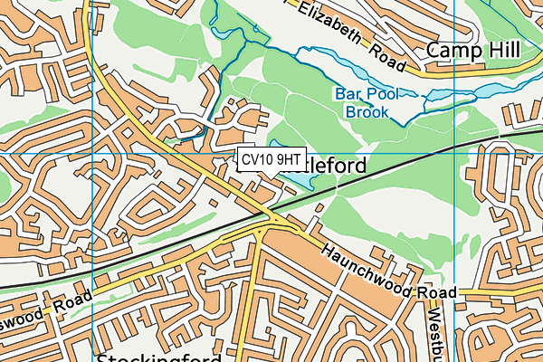 CV10 9HT map - OS VectorMap District (Ordnance Survey)