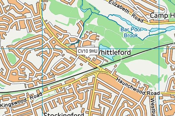 CV10 9HU map - OS VectorMap District (Ordnance Survey)