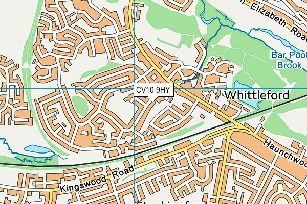 CV10 9HY map - OS VectorMap District (Ordnance Survey)