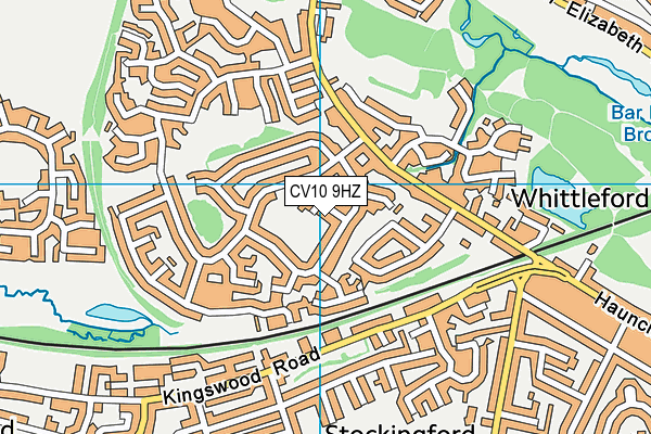 CV10 9HZ map - OS VectorMap District (Ordnance Survey)