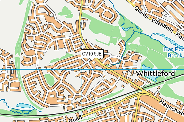 CV10 9JE map - OS VectorMap District (Ordnance Survey)