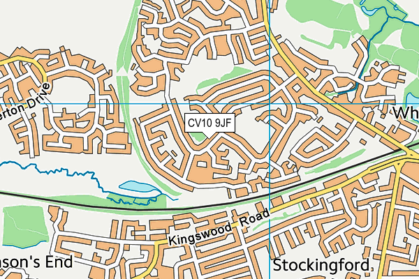 CV10 9JF map - OS VectorMap District (Ordnance Survey)