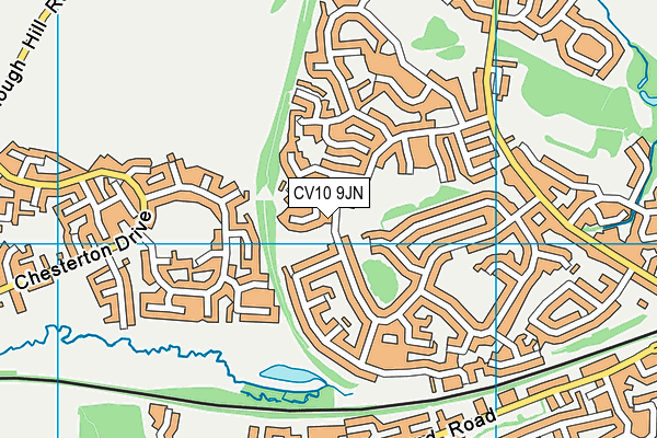 CV10 9JN map - OS VectorMap District (Ordnance Survey)