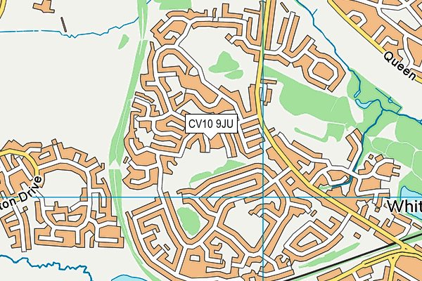 CV10 9JU map - OS VectorMap District (Ordnance Survey)