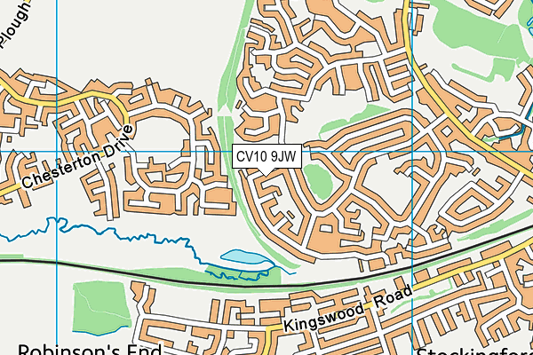 CV10 9JW map - OS VectorMap District (Ordnance Survey)